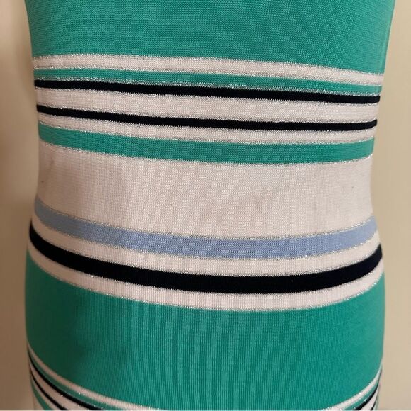 Tommy Bahama Striped Teal and White Everson Tank Bodycon Dress Size XS - NWT - Picture 4 of 13